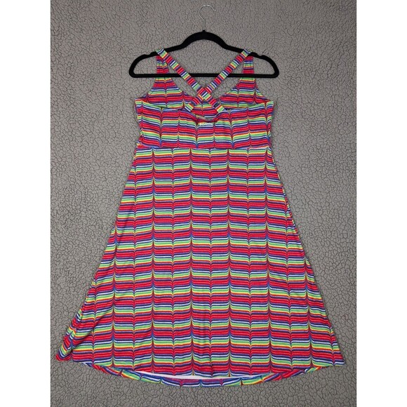 Columbia Dress Omni-Wick Rainbow Geometric Design Athletic Crossover Back Size M - Picture 4 of 12